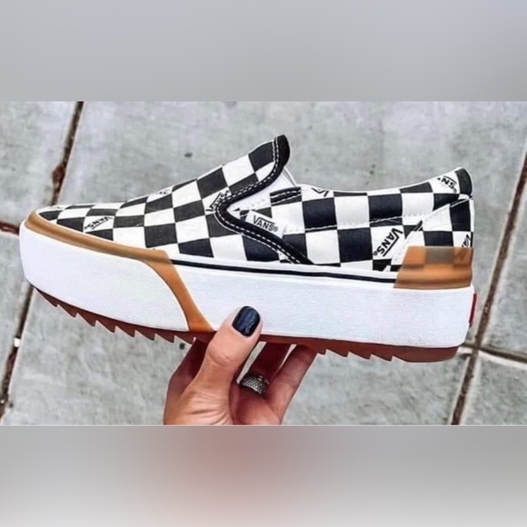 VANS Era Stacked Checkered Platform Slip On • RARE! - Picture 3 of 8